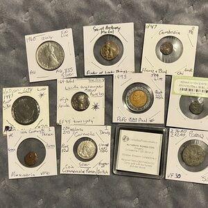 Collection of Vintage Coins and Medals